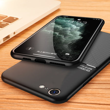Klassisches, magnetisches, stoßfestes PC + TPU-Gehäuse mit Neigungsstreifenkorn, für iPhone 6, für iPhone 6 Plus, für iPhone SE 2022 / SE 2020 / 8 / 7, für iPhone 8 Plus / 7 Plus, für iPhone 11, für iPhone 11 Pro, für iPhone 11 Pro Max, für iPhone 12 mini