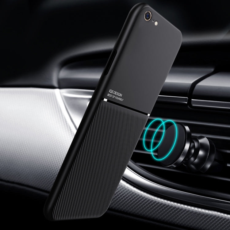 Classic Tilt Strip Grain Magnetic Shockproof PC + TPU Case, For iPhone 6, For iPhone 6 Plus, For iPhone SE 2022 / SE 2020 / 8 / 7, For iPhone 8 Plus / 7 Plus, For iPhone 11, For iPhone 11 Pro