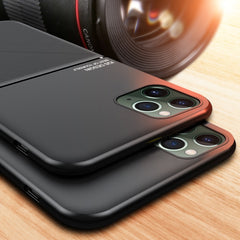 Classic Tilt Strip Grain Magnetic Shockproof PC + TPU Case, For iPhone 11 Pro Max, For iPhone 12 mini, For iPhone 12 / 12 Pro, For iPhone 12 Pro Max