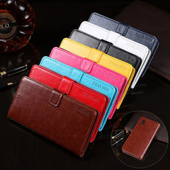idewei Crazy Horse Texture Horizontal Flip Leather Case with Holder & Card Slots & Wallet, For Alcatel 1B 2020, For Cubot C30, For Fujitsu Arrows RX