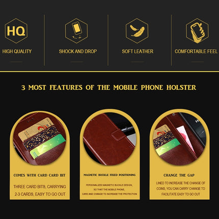 idewei Crazy Horse Texture Horizontal Flip Leather Case with Holder & Card Slots & Wallet, For UMIDIGI A7S, For vivo Y52s, For Alcatel 1B 2020