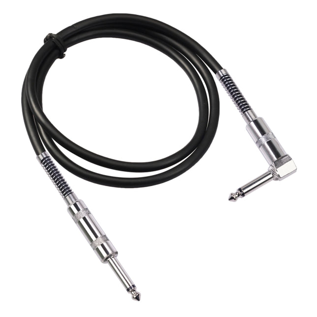 TC048SL 6.35mm Plug Straight to Elbow Electric Guitar Audio Cable, 1.8m, 3m, 6m, 10m