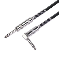 TC048SL 6.35mm Plug Straight to Elbow Electric Guitar Audio Cable, 1.8m, 3m, 6m, 10m