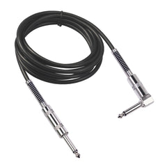 TC048SL 6.35mm Plug Straight to Elbow Electric Guitar Audio Cable, 1.8m, 3m, 6m, 10m