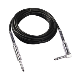 TC048SL 6.35mm Plug Straight to Elbow Electric Guitar Audio Cable, 1.8m, 3m, 6m, 10m