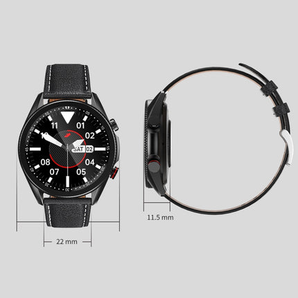 M98 1.28 inch IPS Color Screen IP67 Waterproof Smart Watch, Support Sleep Monitor / Heart Rate Monitor / Bluetooth Call, Style:Leather Strap, Leather Strap(Silver), Leather Strap(Black)