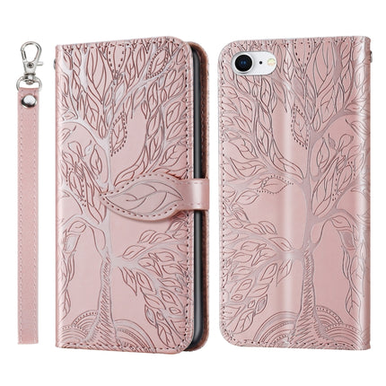 Life of Tree Embossing Pattern Horizontal Flip Leather Case with Holder & Card Slot & Wallet & Photo Frame & Lanyard, For iPhone 6 & 6s, For iPhone 6 Plus & 6s Plus, For iPhone 8 & 7, For iPhone 8 Plus & 7 Plus