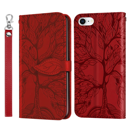 Life of Tree Embossing Pattern Horizontal Flip Leather Case with Holder & Card Slot & Wallet & Photo Frame & Lanyard, For iPhone 6 & 6s, For iPhone 6 Plus & 6s Plus, For iPhone 8 & 7, For iPhone 8 Plus & 7 Plus