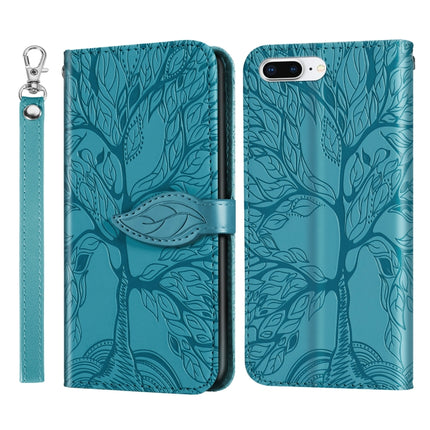 Life of Tree Embossing Pattern Horizontal Flip Leather Case with Holder & Card Slot & Wallet & Photo Frame & Lanyard, For iPhone 6 & 6s, For iPhone 6 Plus & 6s Plus, For iPhone 8 & 7, For iPhone 8 Plus & 7 Plus