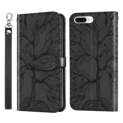Life of Tree Embossing Pattern Horizontal Flip Leather Case with Holder & Card Slot & Wallet & Photo Frame & Lanyard, For iPhone 6 & 6s, For iPhone 6 Plus & 6s Plus, For iPhone 8 & 7, For iPhone 8 Plus & 7 Plus