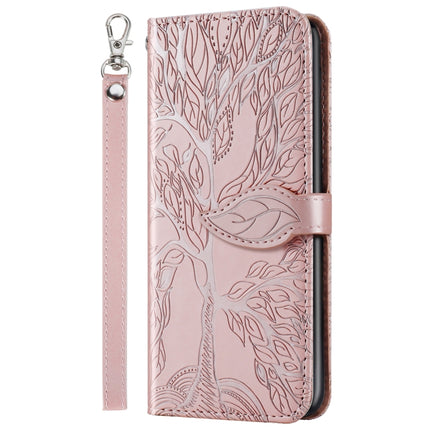 Life of Tree Embossing Pattern Horizontal Flip Leather Case with Holder & Card Slot & Wallet & Photo Frame & Lanyard
