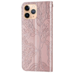 Life of Tree Embossing Pattern Horizontal Flip Leather Case with Holder & Card Slot & Wallet & Photo Frame & Lanyard