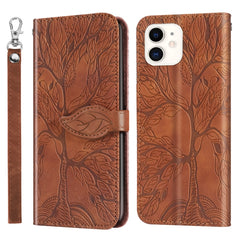 Life of Tree Embossing Pattern Horizontal Flip Leather Case with Holder & Card Slot & Wallet & Photo Frame & Lanyard, For iPhone 6 & 6s, For iPhone 6 Plus & 6s Plus, For iPhone 8 & 7, For iPhone 8 Plus & 7 Plus, For iPhone 11 Pro, For iPhone 11