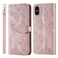 Life of Tree Embossing Pattern Horizontal Flip Leather Case with Holder & Card Slot & Wallet & Photo Frame & Lanyard, For iPhone 11 Pro Max, For iPhone 12 mini, For iPhone 12 / 12 Pro, For iPhone 12 Pro Max, For iPhone X / XS, For iPhone XR