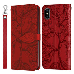 Life of Tree Embossing Pattern Horizontal Flip Leather Case with Holder & Card Slot & Wallet & Photo Frame & Lanyard, For iPhone 11 Pro Max, For iPhone 12 mini, For iPhone 12 / 12 Pro, For iPhone 12 Pro Max, For iPhone X / XS, For iPhone XR