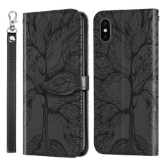 Life of Tree Embossing Pattern Horizontal Flip Leather Case with Holder & Card Slot & Wallet & Photo Frame & Lanyard, For iPhone 11 Pro Max, For iPhone 12 mini, For iPhone 12 / 12 Pro, For iPhone 12 Pro Max, For iPhone X / XS, For iPhone XR