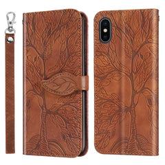 Life of Tree Embossing Pattern Horizontal Flip Leather Case with Holder & Card Slot & Wallet & Photo Frame & Lanyard, For iPhone 11 Pro Max, For iPhone 12 mini, For iPhone 12 / 12 Pro, For iPhone 12 Pro Max, For iPhone X / XS, For iPhone XR