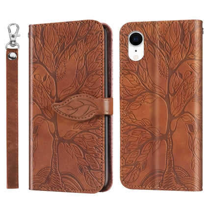 Life of Tree Embossing Pattern Horizontal Flip Leather Case with Holder & Card Slot & Wallet & Photo Frame & Lanyard, For iPhone 12 / 12 Pro, For iPhone 12 Pro Max, For iPhone X / XS, For iPhone XR