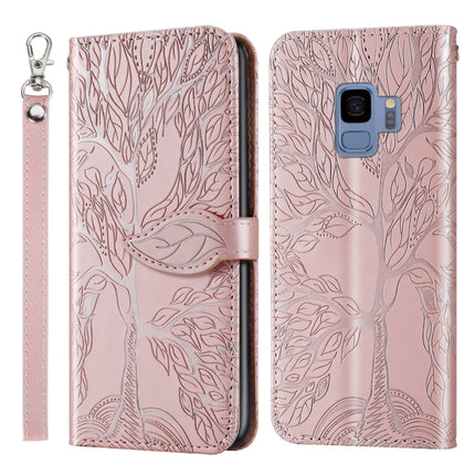 Life of Tree Embossing Pattern Horizontal Flip Leather Case with Holder & Card Slot & Wallet & Photo Frame & Lanyard, For Samsung Galaxy S9, For Samsung Galaxy S9+, For Samsung Galaxy S10, For Samsung Galaxy S10+