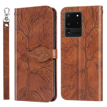 Life of Tree Embossing Pattern Horizontal Flip Leather Case with Holder & Card Slot & Wallet & Photo Frame & Lanyard, For Samsung Galaxy S10e, For Samsung Galaxy S20, For Samsung Galaxy S20+, For Samsung Galaxy S20 Ultra
