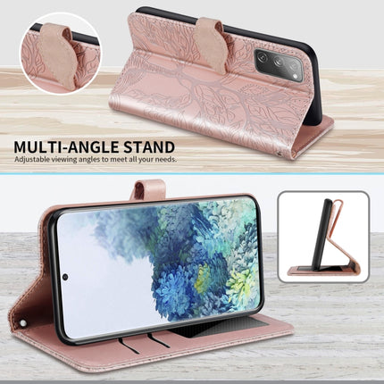 Life of Tree Embossing Pattern Horizontal Flip Leather Case with Holder & Card Slot & Wallet & Photo Frame & Lanyard, For Samsung Galaxy S20 FE