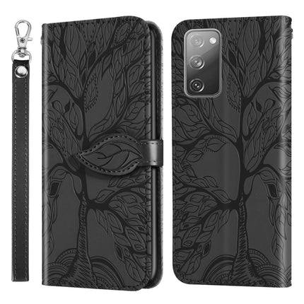 Life of Tree Embossing Pattern Horizontal Flip Leather Case with Holder & Card Slot & Wallet & Photo Frame & Lanyard, For Samsung Galaxy S20 FE