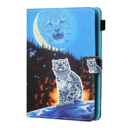 Sewing Thread Horizontal Painted Flat Leather Case with Pen Cover & Anti Skid Strip & Card Slot & Holder, For 7 inch Tablet PC Universal, For 8 inch Tablet PC Universal