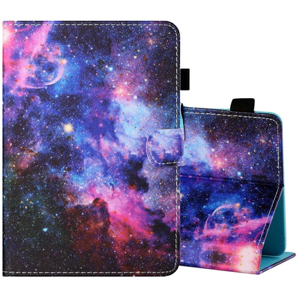 Sewing Thread Horizontal Painted Flat Leather Case with Pen Cover & Anti Skid Strip & Card Slot & Holder, For 7 inch Tablet PC Universal, For 8 inch Tablet PC Universal