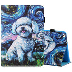 For  iPad 9.7 (2018) / (2017) / Oil Painting Dog