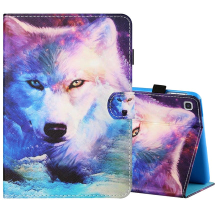 Sewing Thread Horizontal Painted Flat Leather Case with Pen Cover & Anti Skid Strip & Card Slot & Holder & Sleep / Wake-up Function, For Samsung Galaxy Tab S6 Lite SM-P610 / 615, For Amazon Kindle Fire HD8 2020