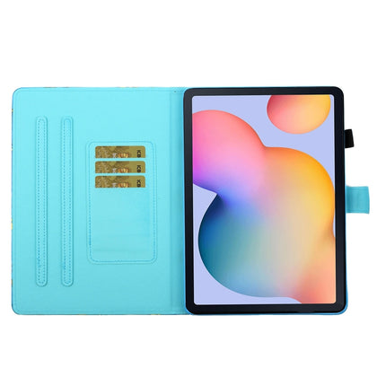Sewing Thread Horizontal Painted Flat Leather Case with Pen Cover & Anti Skid Strip & Card Slot & Holder & Sleep / Wake-up Function, For Samsung Galaxy Tab A7 2020 T500 / T505, For Lenovo Tab M10 X605F / X505