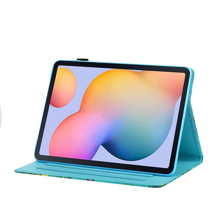 Sewing Thread Horizontal Painted Flat Leather Case with Pen Cover & Anti Skid Strip & Card Slot & Holder & Sleep / Wake-up Function, For Samsung Galaxy Tab A7 2020 T500 / T505, For Lenovo Tab M10 X605F / X505