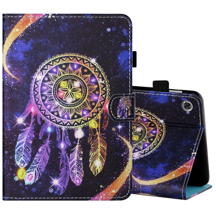 Sewing Thread Horizontal Painted Flat Leather Case with Pen Cover & Anti Skid Strip & Card Slot & Holder & Sleep / Wake-up Function, For Lenovo Tab FHD M10 Plus X606F