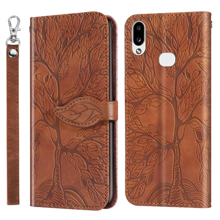 Life of Tree Embossing Pattern Horizontal Flip Leather Case with Holder & Card Slot & Wallet & Photo Frame & Lanyard, For Samsung Galaxy A8s, For Samsung Galaxy A10s, For Samsung Galaxy A20 / A30, For Samsung Galaxy A20e