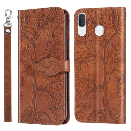 Life of Tree Embossing Pattern Horizontal Flip Leather Case with Holder & Card Slot & Wallet & Photo Frame & Lanyard, For Samsung Galaxy A8s, For Samsung Galaxy A10s, For Samsung Galaxy A20 / A30, For Samsung Galaxy A20e