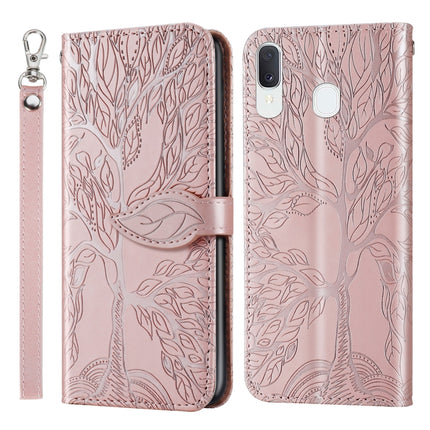 Life of Tree Embossing Pattern Horizontal Flip Leather Case with Holder & Card Slot & Wallet & Photo Frame & Lanyard, For Samsung Galaxy A8s, For Samsung Galaxy A10s, For Samsung Galaxy A20 / A30, For Samsung Galaxy A20e