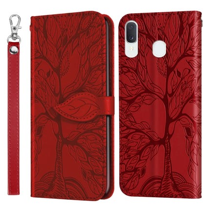 Life of Tree Embossing Pattern Horizontal Flip Leather Case with Holder & Card Slot & Wallet & Photo Frame & Lanyard, For Samsung Galaxy A8s, For Samsung Galaxy A10s, For Samsung Galaxy A20 / A30, For Samsung Galaxy A20e