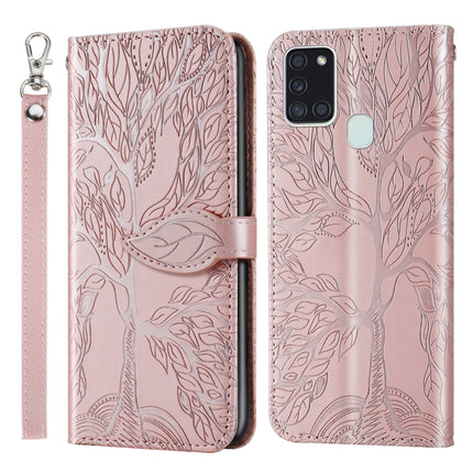 Life of Tree Embossing Pattern Horizontal Flip Leather Case with Holder & Card Slot & Wallet & Photo Frame & Lanyard, For Samsung Galaxy A20s, For Samsung Galaxy A21s, For Samsung Galaxy A40, For Samsung Galaxy A50