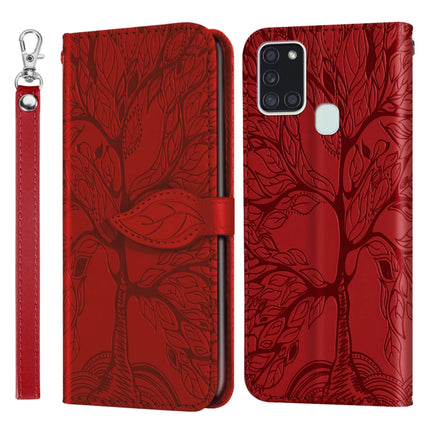 Life of Tree Embossing Pattern Horizontal Flip Leather Case with Holder & Card Slot & Wallet & Photo Frame & Lanyard, For Samsung Galaxy A20s, For Samsung Galaxy A21s, For Samsung Galaxy A40, For Samsung Galaxy A50