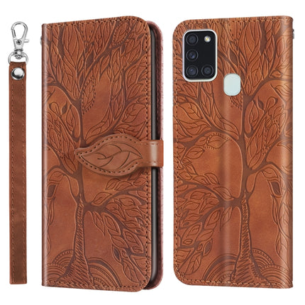 Life of Tree Embossing Pattern Horizontal Flip Leather Case with Holder & Card Slot & Wallet & Photo Frame & Lanyard, For Samsung Galaxy A20s, For Samsung Galaxy A21s, For Samsung Galaxy A40, For Samsung Galaxy A50