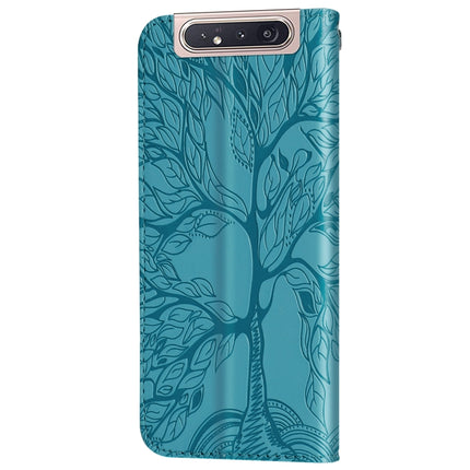 Life of Tree Embossing Pattern Horizontal Flip Leather Case with Holder & Card Slot & Wallet & Photo Frame & Lanyard, For Samsung Galaxy A80 / A90