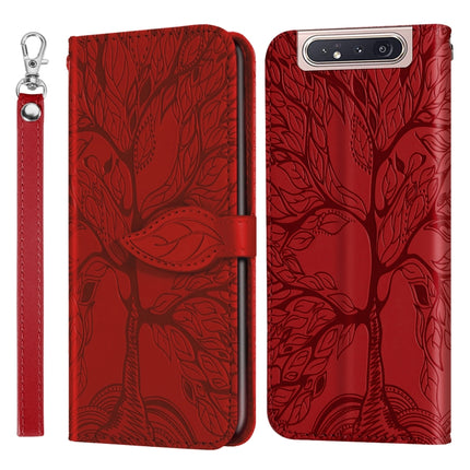Life of Tree Embossing Pattern Horizontal Flip Leather Case with Holder & Card Slot & Wallet & Photo Frame & Lanyard, For Samsung Galaxy A80 / A90