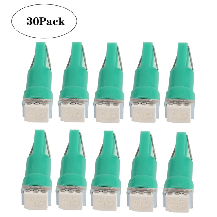 30 PCS T5 1LED SMD-5050 Car Modification LED Indicator Light Green Light, A3895