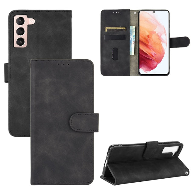 Solid Color Skin Feel Magnetic Buckle Horizontal Flip Calf Texture PU Leather Case with Holder & Card Slots & Wallet, For Samsung Galaxy S21 5G, For Samsung Galaxy S21+ 5G, For Samsung Galaxy S21 Ultra 5G, For Samsung Galaxy A72 5G