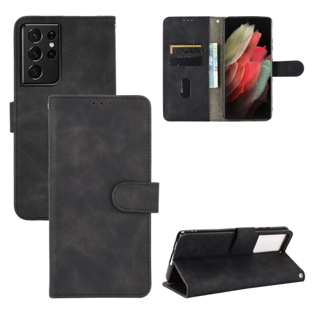 Solid Color Skin Feel Magnetic Buckle Horizontal Flip Calf Texture PU Leather Case with Holder & Card Slots & Wallet, For Samsung Galaxy S21 Ultra 5G, For Samsung Galaxy S21 5G, For Samsung Galaxy S21+ 5G, For Samsung Galaxy A72 5G