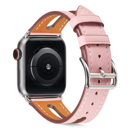 Top-grain Leather Watchband For Apple Watch Series 6 & SE & 5 & 4 40mm / 3 & 2 & 1 38mm