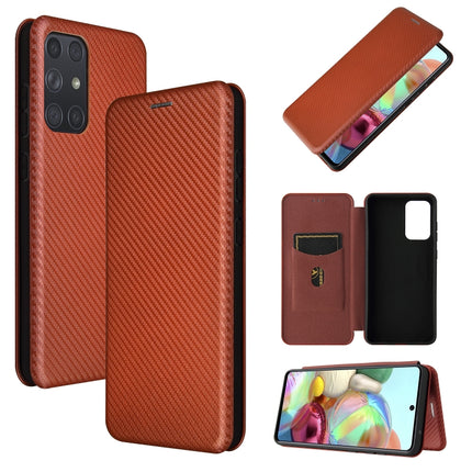 Carbon Fiber Texture Magnetic Horizontal Flip TPU + PC + PU Leather Case with Card Slot, For Samsung Galaxy A52 5G, For Samsung Galaxy A72 5G, For OPPO Reno5 Pro 5G, For Cubot X30