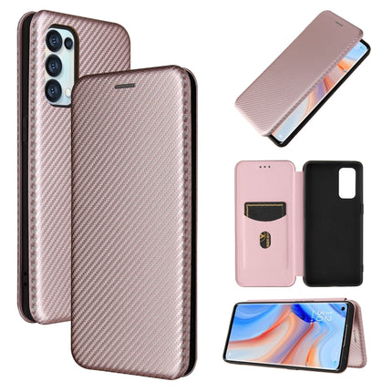 Carbon Fiber Texture Magnetic Horizontal Flip TPU + PC + PU Leather Case with Card Slot, For Samsung Galaxy A52 5G, For Samsung Galaxy A72 5G, For OPPO Reno5 Pro 5G, For Cubot X30