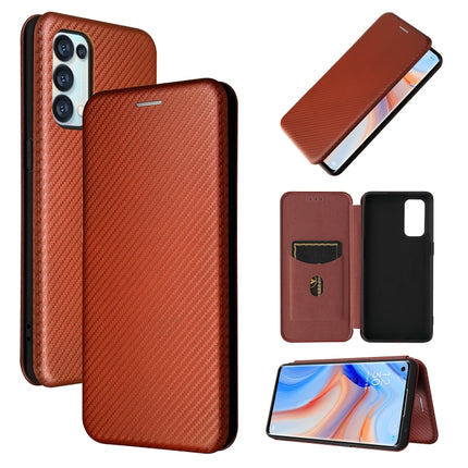 Carbon Fiber Texture Magnetic Horizontal Flip TPU + PC + PU Leather Case with Card Slot, For Samsung Galaxy A52 5G, For Samsung Galaxy A72 5G, For OPPO Reno5 Pro 5G, For Cubot X30