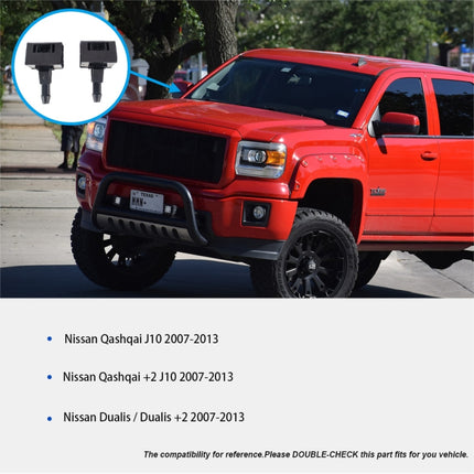 2 PCS Car Front Windshield Washer Wiper Jet Water Spray Nozzle 28932-JD000 for Nissan Qashqai /  Qashqai +2 J10 / Dualis / Dualis +2 2007-2013